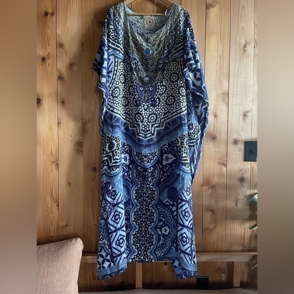 Camilla Dresses & Skirts - Camilla Kaftan Silk Cover up Dress jeweled embellished O/S